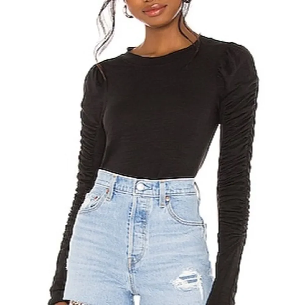 Free People Natasha Tee in Black